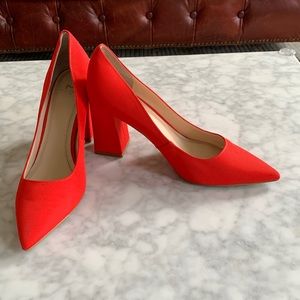 Red/orange Mark Fisher LTD pump sz 8